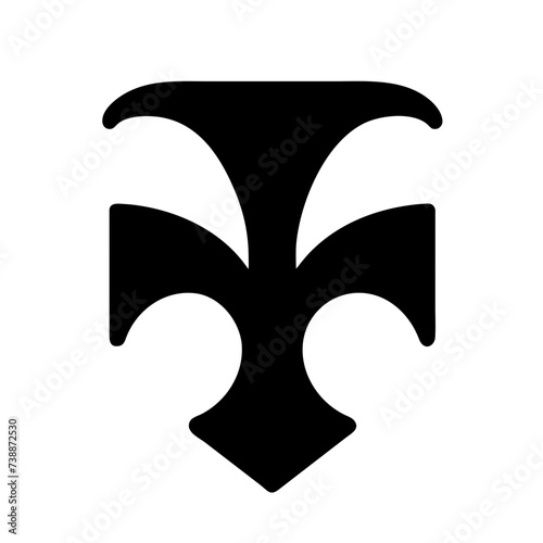 Fleur de lis set, Fleur-de-lis. Silhouettes of lily flowers.
