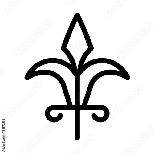 Fleur de lis set, Fleur-de-lis. Silhouettes of lily flowers.
