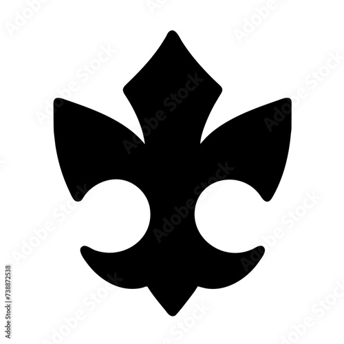 Fleur de lis set, Fleur-de-lis. Silhouettes of lily flowers.
