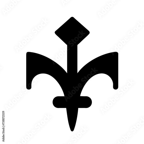 Fleur de lis set, Fleur-de-lis. Silhouettes of lily flowers.
