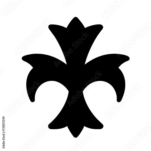 Fleur de lis set, Fleur-de-lis. Silhouettes of lily flowers.
