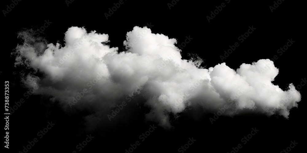 Smoke Cloud Isolated on Black Background Smoke Cloud Isolated on Black Background