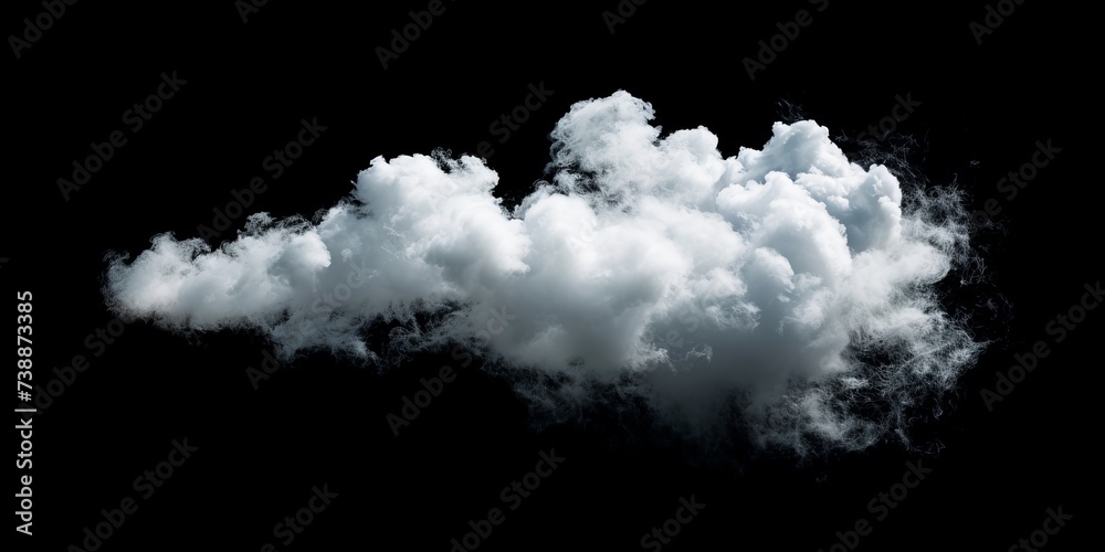 Smoke Cloud Isolated on Black Background Smoke Cloud Isolated on Black Background
