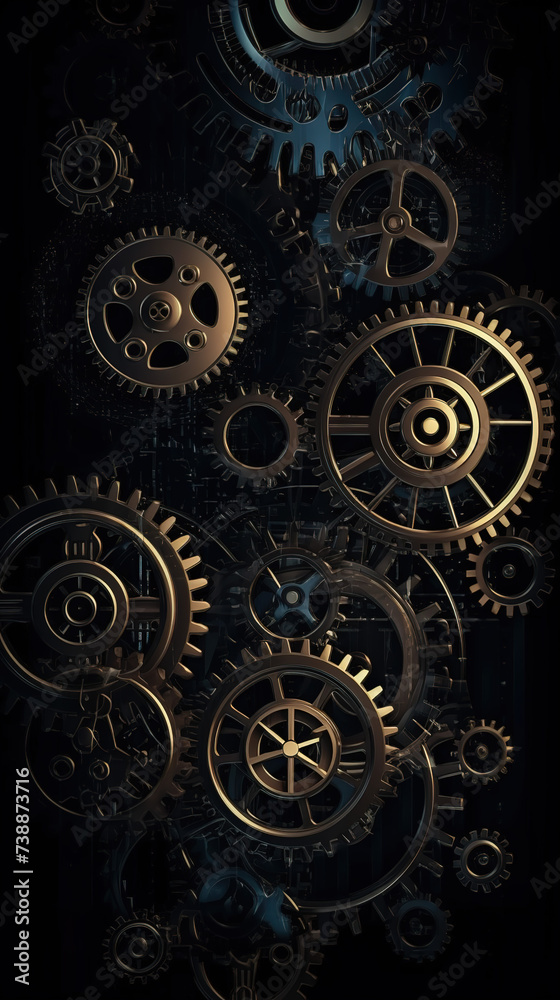 mechanical Metallic Engine gears and auto parts background. mechanical Metallic Engine gears and auto parts background.