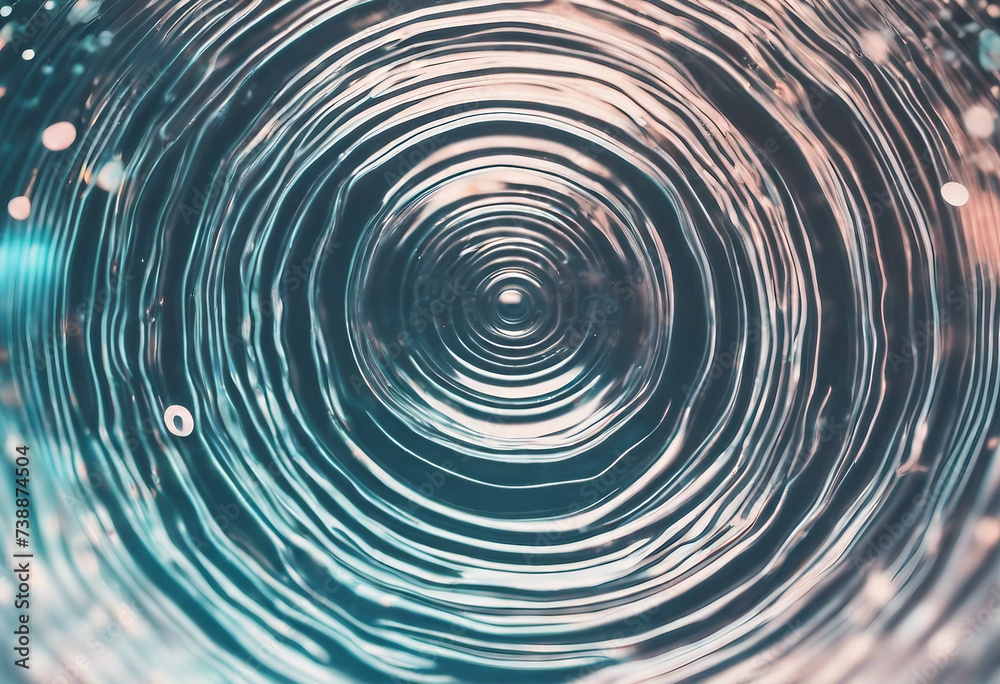 Blue water banner Abstract transparent liquid background with concentric circles and ripples Spa concept Soft focus Blue water banner Abstract transparent liquid background with concentric circles and ripples Spa concept Soft focus