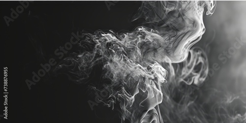 Smoke Cloud Isolated on a Black Background