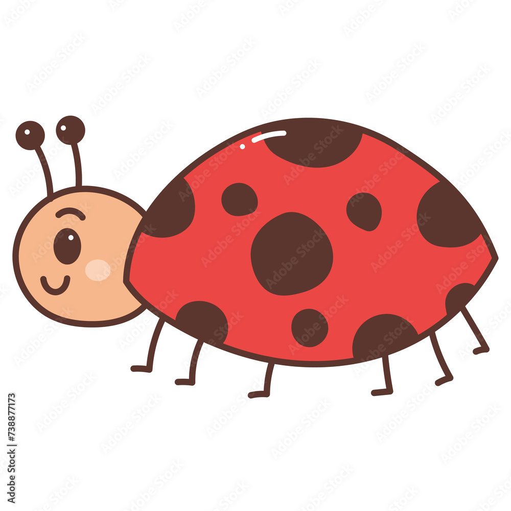 Fototapeta premium Cute ladybug cartoon