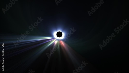 Dark vortex light streaks light speed abstract blackhole Seamless looping UHD 4K animated background photo