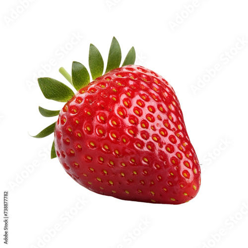 Strawberry isolated on transparent background.