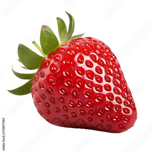 Strawberry isolated on transparent background.