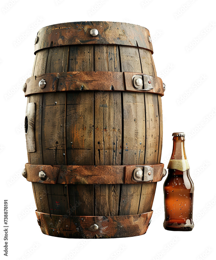 illustration of beer barrel for celebrate st patrick day ai generated - obrazy, fototapety, plakaty 