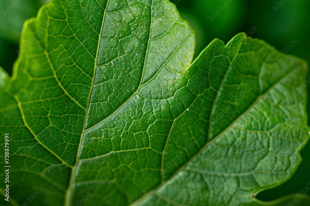 a close up of a green leaf a close up of a green leaf