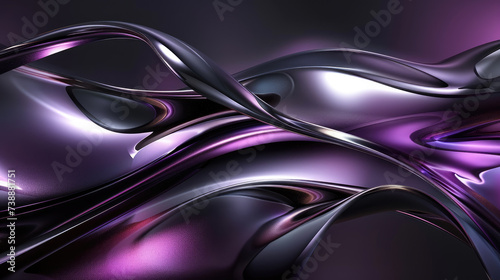 Purple liquid chrome shiny metal smooth liquid satin texture background