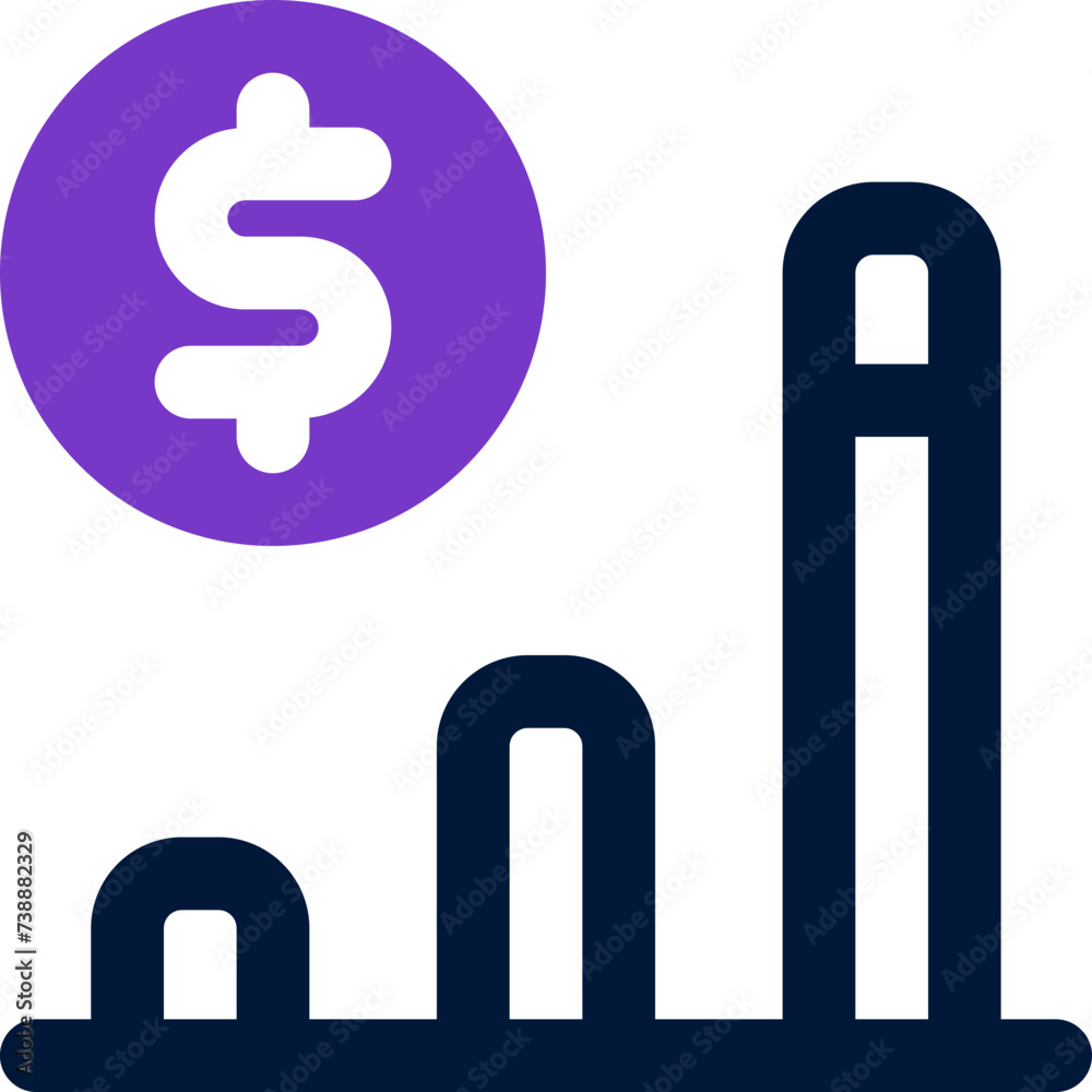 growth icon. vector dual tone icon for your website, mobile, presentation, and logo design. growth icon. vector dual tone icon for your website, mobile, presentation, and logo design.