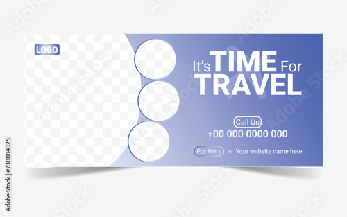 Professional Business Travel Billboard Signboard Design Template.