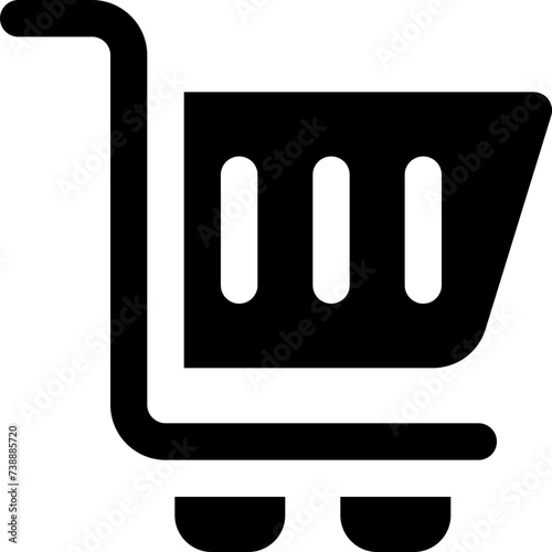 sopping cart icon. vector glyph icon for your website, mobile, presentation, and logo design.