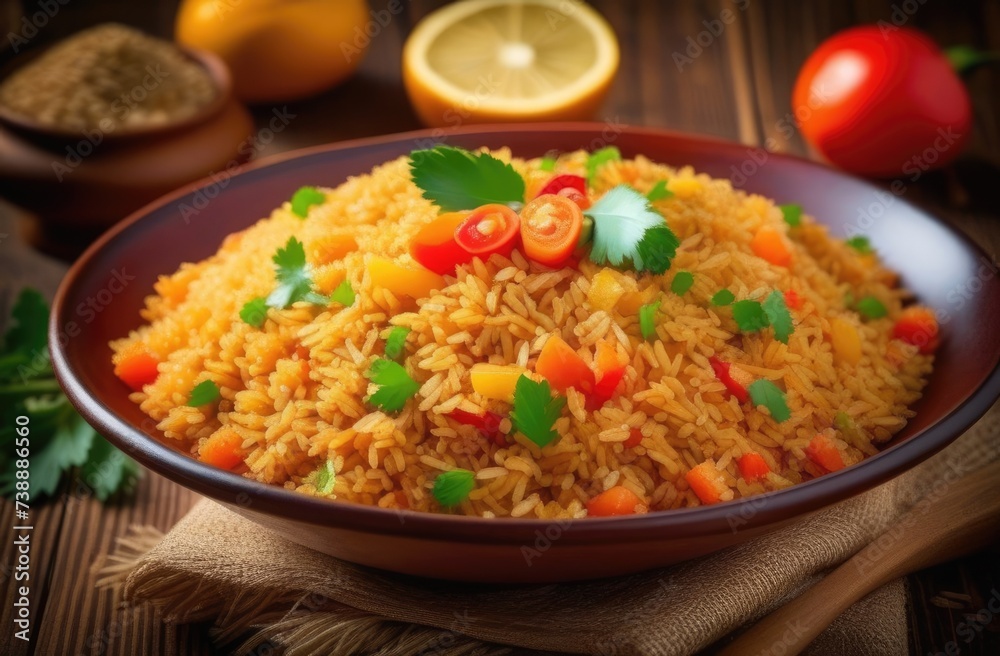 International Day of Nowruz, traditional Iranian and Turkic cuisine, national Uzbek pilaf, carrots and greens, Halim ashi