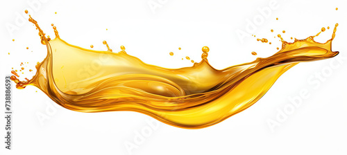 Luxury Gold oil wave Splash. Isolated on white background. 