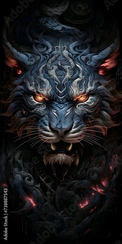 tiger, wild animal, king of the jungle, wild tiger, tiger illustration, vector animal © hawk artwork
