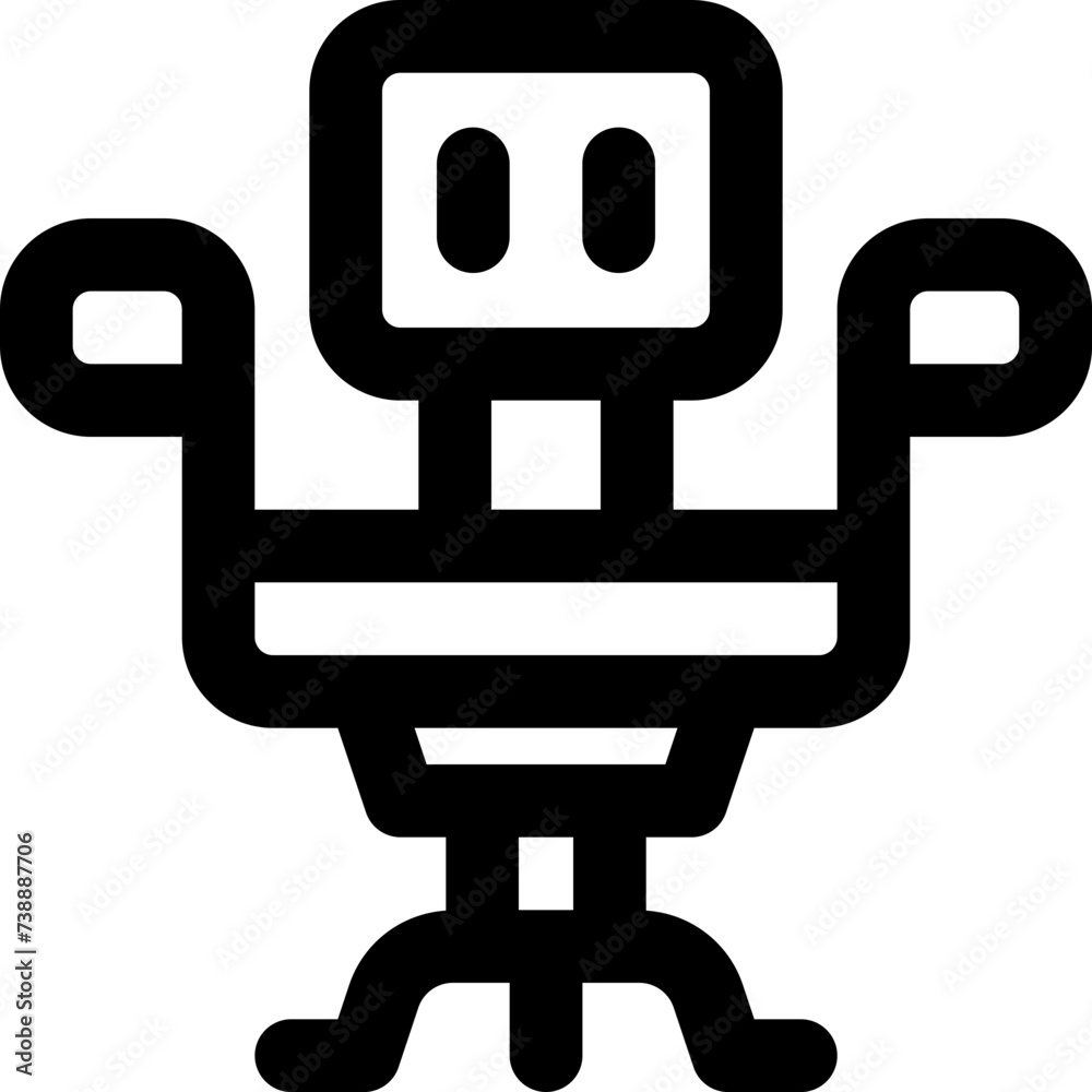 desk chair icon. vector line icon for your website, mobile, presentation, and logo design. desk chair icon. vector line icon for your website, mobile, presentation, and logo design.