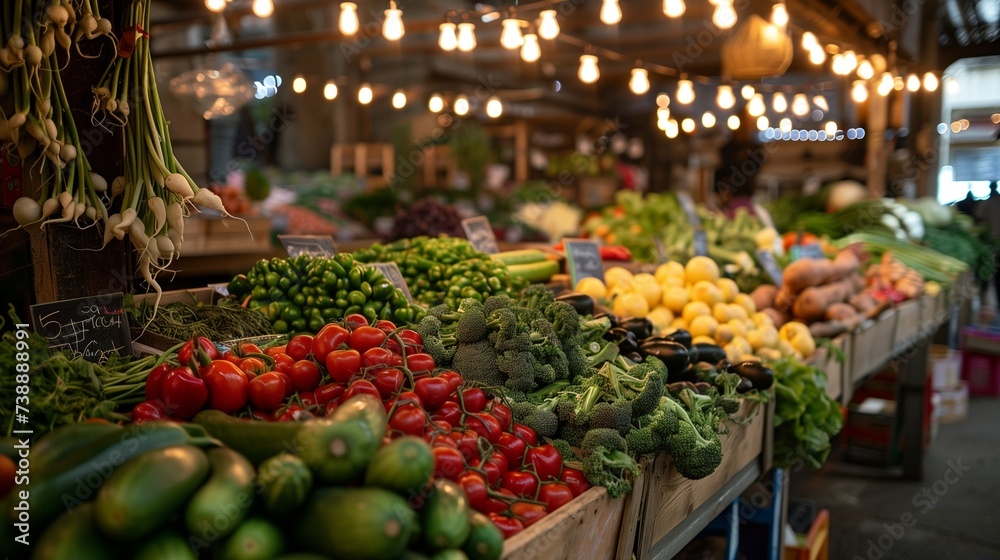 Local food market. Support local farmers, embrace sustainable living, and make eco-friendly grocery choices.