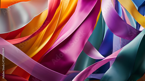 Wallpaper Mural colorful ribbons are fluttering in the wind. Torontodigital.ca