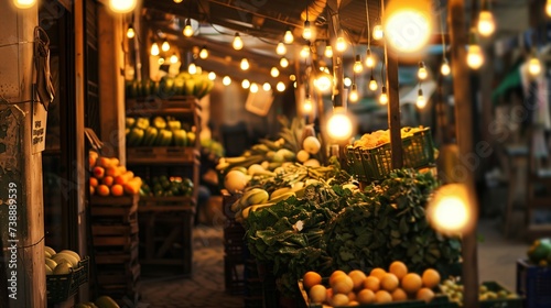 Local food market. Support local farmers, embrace sustainable living, and make eco-friendly grocery choices.