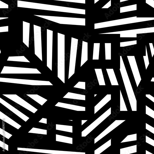 Seamless pattern. Ethnic mosaic. Polygons, shapes, strokes backdrop. Abstract background.Folk wallpaper. Tribal motif. Digital paper, textile print. Figures, triangles, lines ornament. Vector art.