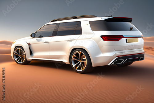 Front view of new SUV car with sport and modern design © Dompet Masa Depan