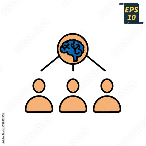 brainstorming icons  symbol vector elements for infographic web