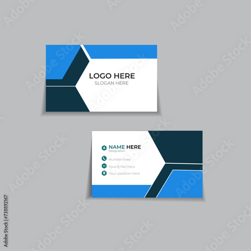 Business card template, both side design, company business card, 