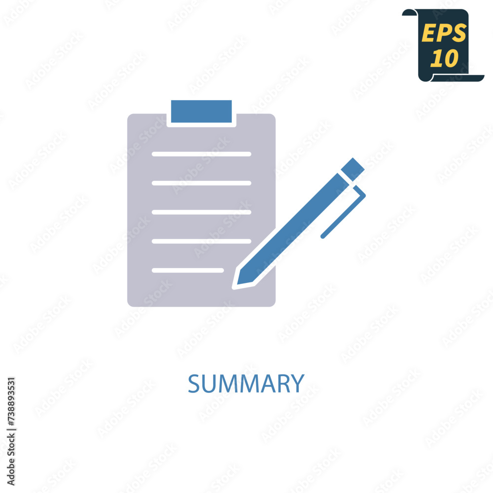 summary icons symbol vector elements for infographic web summary icons symbol vector elements for infographic web