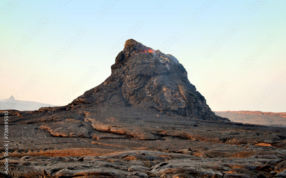 Erta Ale is a chain of volcanoes located in the Afar Triangle, Ethiopia. Here the Earth is constantly changing with uninterrupted volcanic eruptions for at least 30 million years. 