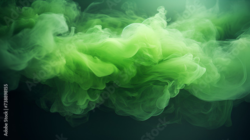 3d render, abstract background with green cloud, Generative AI © xpert