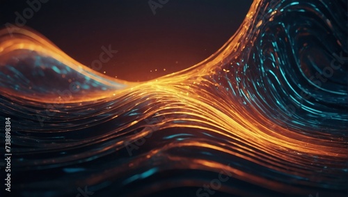Abstract Wave 3D Light Background 