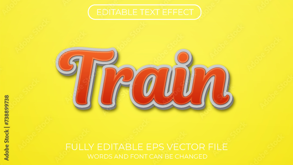 Train editable text effect. Editable text style effect Train editable text effect. Editable text style effect