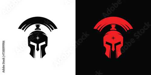 Easy war helmet logo, with a modern concept