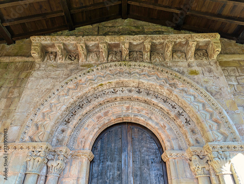 Santa Maria de Narzana church, XII century, Sariego, Spain photo