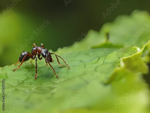 black ant on leaf © Omer
