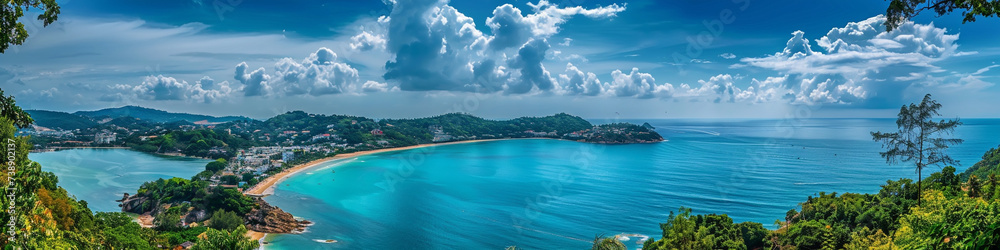 Idyllic landscape of beaches and coasts of Thailand. Islands and sea of Phuket