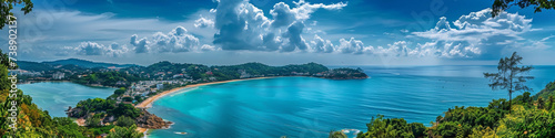 Idyllic landscape of beaches and coasts of Thailand. Islands and sea of Phuket