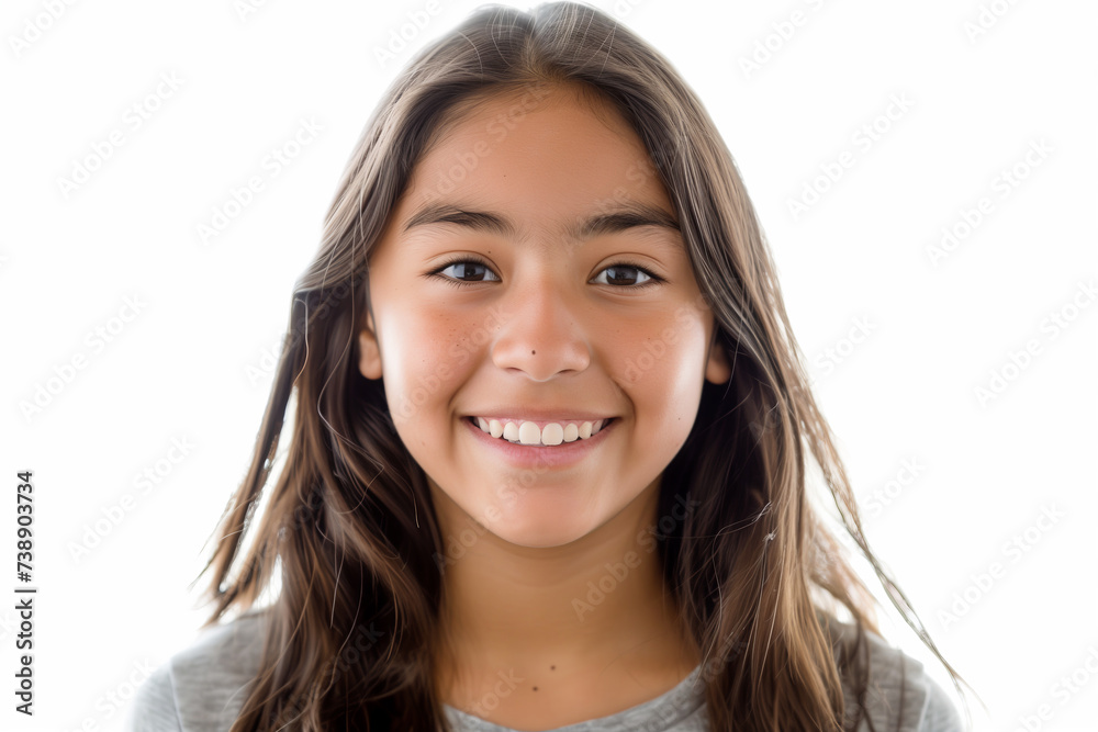 Radiant Hispanic Teenage Girl with a Joyful Smile Radiant Hispanic Teenage Girl with a Joyful Smile