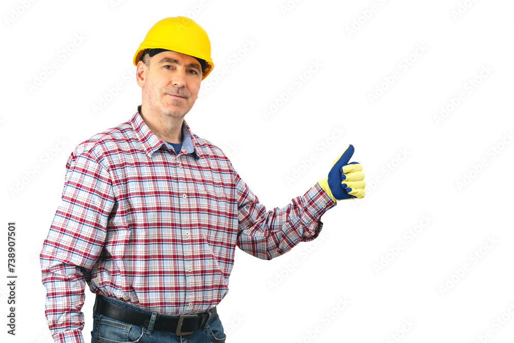 A man showing thumbs up over isolated background A man showing thumbs up over isolated background