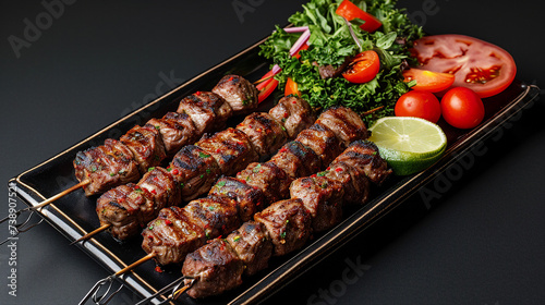   i   Kebab Platter with Grilled Meat Skewers