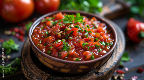 Acılı Ezme - Turkish Spicy Tomato and Pepper Salsa Photo