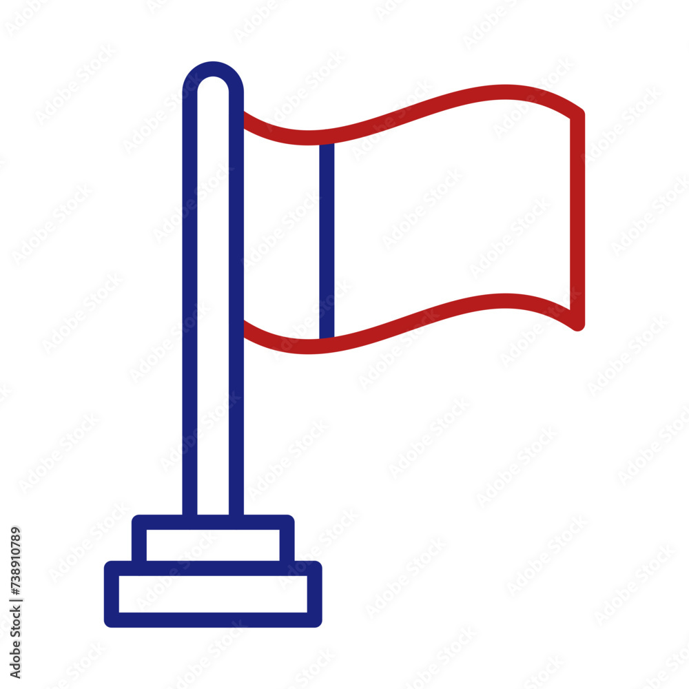 Flag Line Two Color Flag Line Two Color