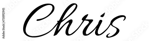 Chris - black color - name written - ideal for websites,, presentations, greetings, banners, cards,, t-shirt, sweatshirt, prints, cricut, silhouette, sublimation	