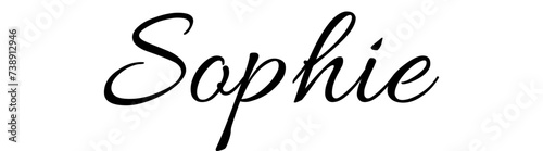 Sophie - black color - name written - ideal for websites,, presentations, greetings, banners, cards,, t-shirt, sweatshirt, prints, cricut, silhouette, sublimation	