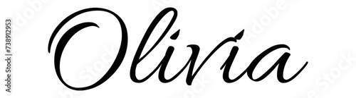 Olivia - black color - name written - ideal for websites,, presentations, greetings, banners, cards,, t-shirt, sweatshirt, prints, cricut, silhouette, sublimation 