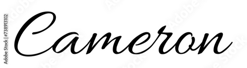 Cameron - black color - name written - ideal for websites,, presentations, greetings, banners, cards,, t-shirt, sweatshirt, prints, cricut, silhouette, sublimation	